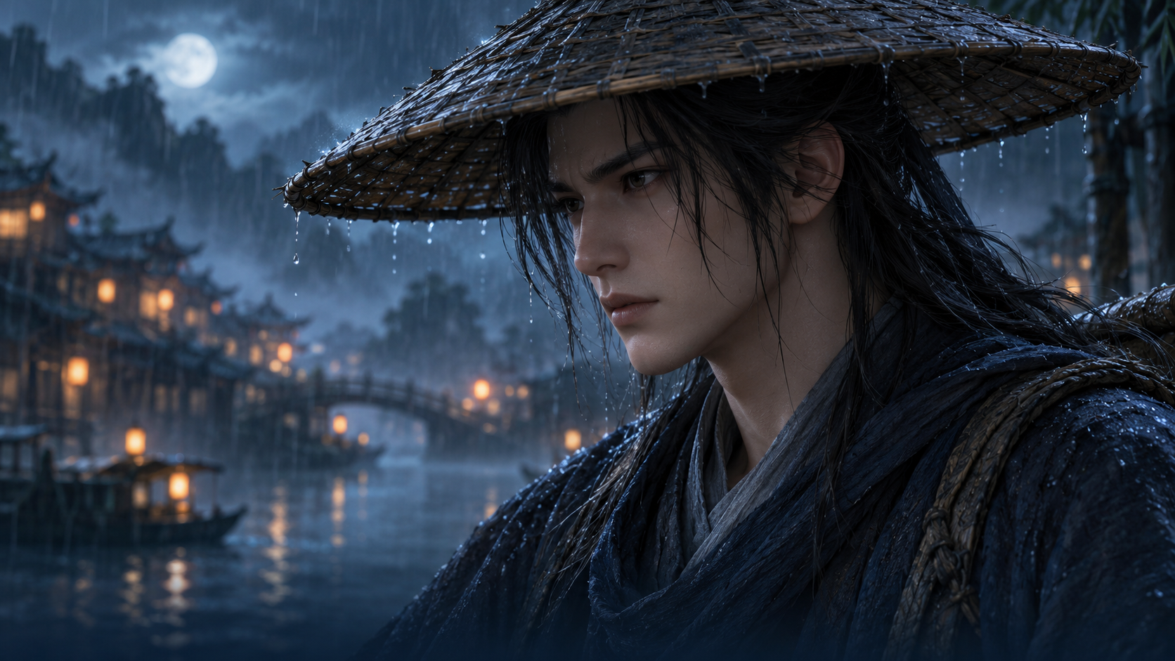 雨夜入江湖，无字幕效果示意